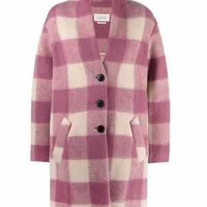 Isabel Marant Etoile Gabriel Gingham Oversize Coat